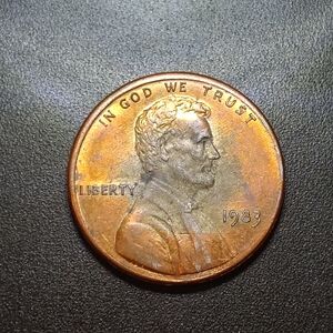 1983 Lincoln Penny With A Partial Plating Error